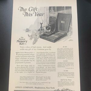 Vintage 1922 Ansco Memory Kit The Gift This Year Ad Advertisement